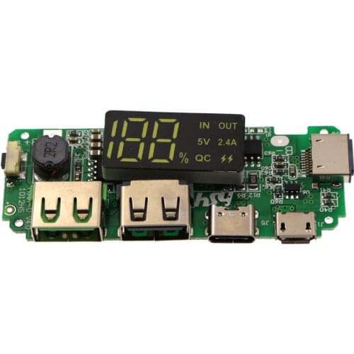 4Pcs Mobile Power Dual USB 5V 2.4A 186 50 Charging Board with LED Display Screen