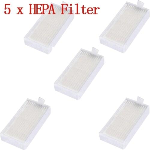 5 x HEPA Filter Kit for CHUWI Ilife V5S V5 X5 V3S V3S Pro V3L V5S Pro V50 Robot Vacuum Cleaner Parts