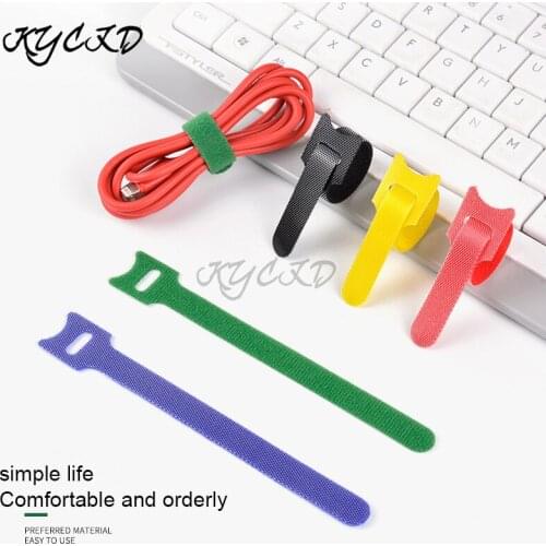 50Pcs DIY Fixed Storage Of Various Wires T-shaped Velcro Cable Tie Magic Nylon Finishing Tool Color Cable Tie Color Mixed Color
