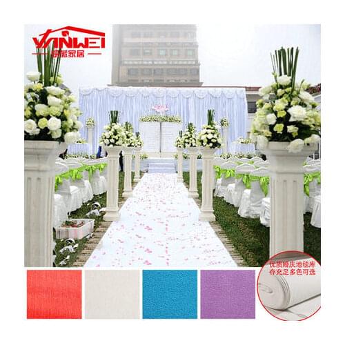 59"(W)*65.6Ft(L) White Non-woen Fabric Wedding Aisle Runner Carpet