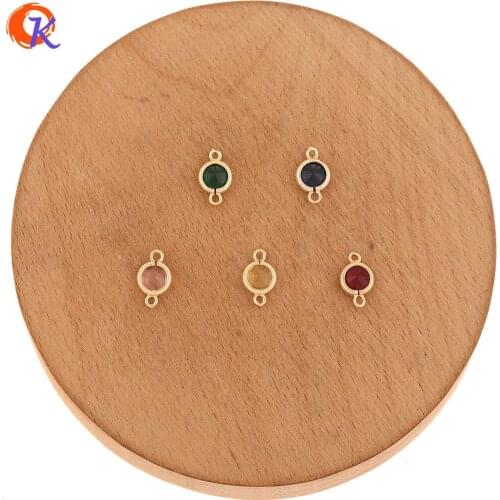 Cordial Design 30Pcs 7*12MM Jewelry Accessories/CZ Earring Connectors/Genuine Gold Plating/Hand Made/DIY Making/Earring Findings