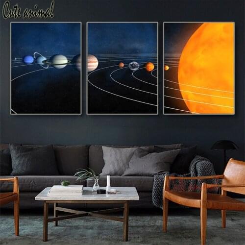 Diamond Embroidery Universe Planet landscape 5D DIY Diamond Painting Rhinestones Diamond Mosaic sticker 3 pcs living room decor