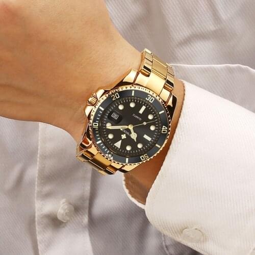 Big Diver Watch 2020 Gold Wrist Watches Men Sports Top Brand Luxury Golden Mens Watch Male Wristwatch 2020 Relogio Masculino
