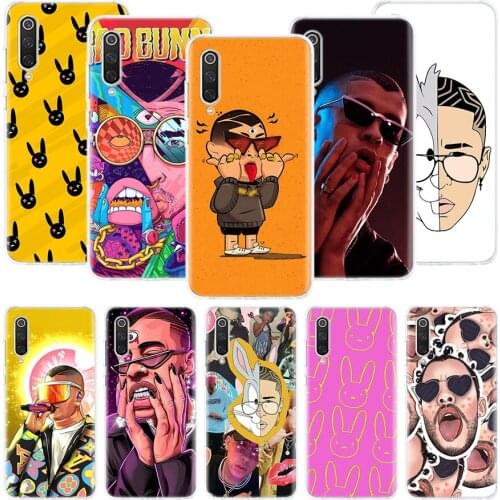 Bad Bunny Singer Phone Case For Xiaomi Mi Note 10 11 9 8 10T 9T CC9 A1 A2 A3 5X 6X Pocophone F1 X3 F2 Pro Lite Coque Cover