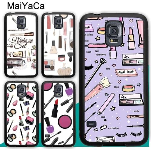 Makeup Collection Lipstick set Mascara Case For Samsung A21S A20e A71 A51 A10 A40 A50 A70 Galaxy S20 Plus S10 S9 Note 20 Ultra