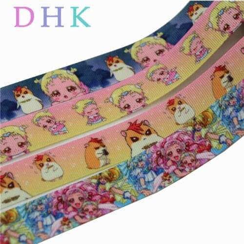 DHK 7/8'' 10yards japan pretty cure printed grosgrain Ribbon Accessory hairbow headwear decoration Wholesale OEM DIY B1628