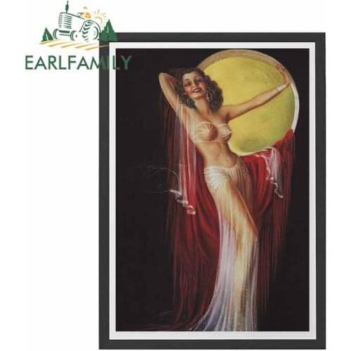 EARLFAMILY 13cm x 11.3cm RETRO PIN UP Girl Car Body Stickers Waterproof Decals Laptop Skateboard Motorcycle Decoration