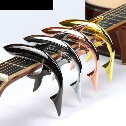 Guitar Capo Shark Shape Zinc Alloy for Acoustic Folk Classical Electric Guitars
