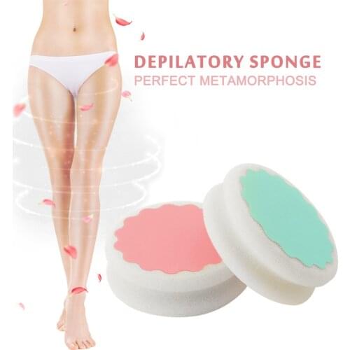 Depilation Polish Buffing Sponge Skin Care Painless Hair Removal Sponge Pad Hair Removal Sponge Leg Arm Hair Removal