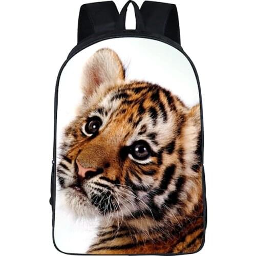Cute Animals Pug Bulldog Backpack For Teenage Boys Girls Children School Bags Kids Backpack Tiger Eagle Mochila Escolar De Lona