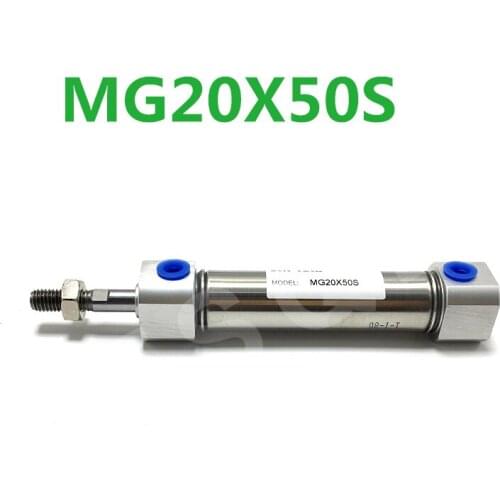 MG20X10S MG20X15S MG20X20S MG20X25S MG20X30S MG20X40S MG20X50S MG20X60S MG20X75S AirTAC Mini cylinder(Stainless steel) MG Series