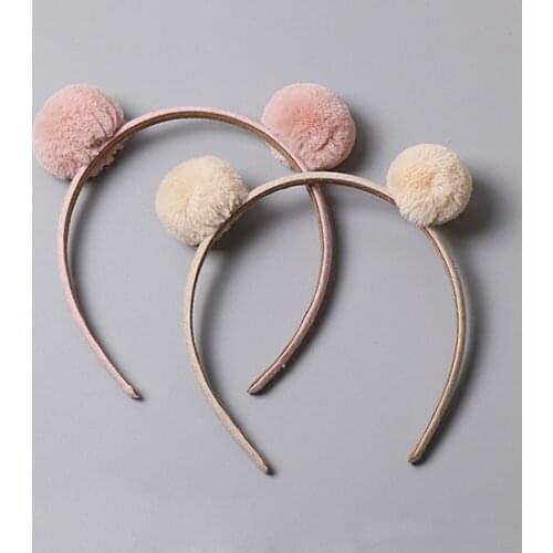 Fashion Girls' Fluffy Pom Pom Hairband Bear Designs Hairband Panda Hair Accessories HB019