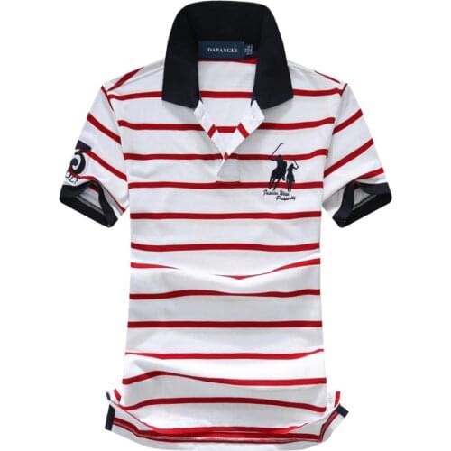 Fashion High Quality Womens Short Sleeve Striped Polos Shirts Casual Cotton Summer Ladies Lapel Tees Slim Female Tops