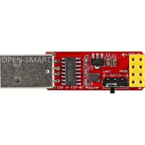 USB to ESP8266 ESP-01 Wi-Fi Adapter Module w/ CH340G Driver Serial Wireless Adapter Debugging Firmware Programming for Arduino