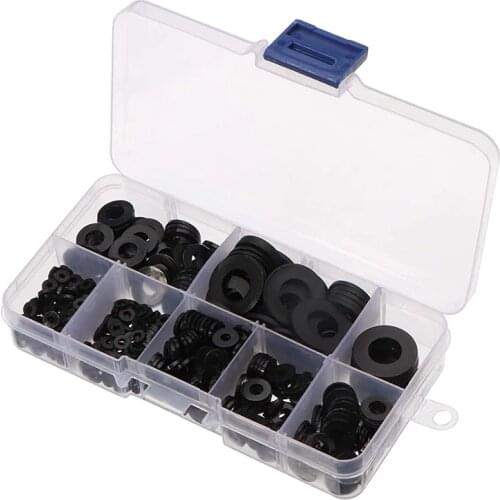 Nylon Washer Flat Assortment Set with 8-size Safety Plates M2 M2.5 M3 M4 M5 M6 M8 M10 Nylon Sealing Washers