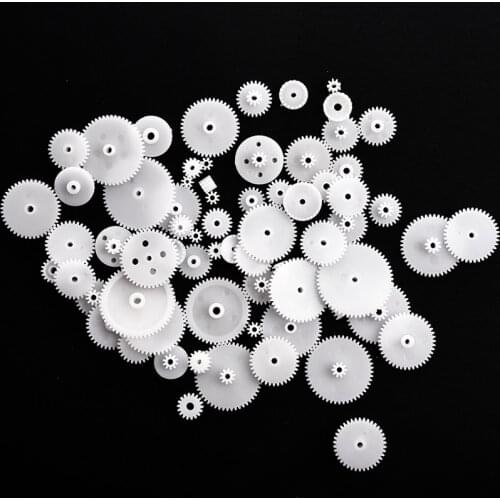 Different Styles White Plastic Gear Set 58 Pcs for RC Toys