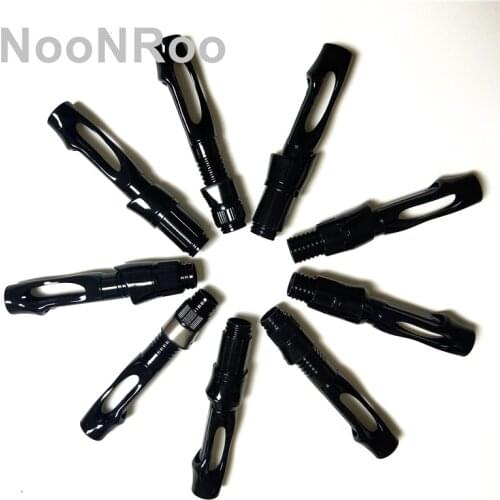 NooNRoo OVS Reel Seat Bright Black Color DIY Reel Seat Repair fishing Rod Components 2PCS/SET