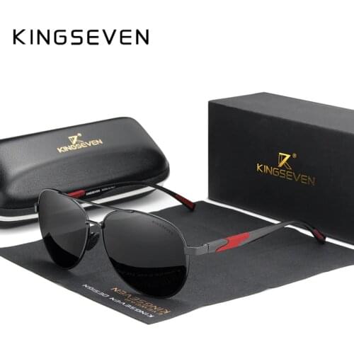 KINGSEVEN 2019 Brand Design Mens Sunglasses Polarized Aluminum Pilot Glasses For Women Fashion Style UV400 Gafas De Sol