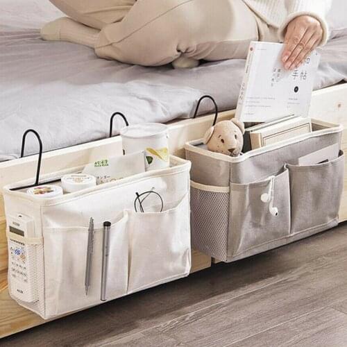 Bedside Bed Shelf Pockets Gadget Storage Holder Book Organizer Couch Hanging Bag For Bed Living Room Bathrorm Accessories