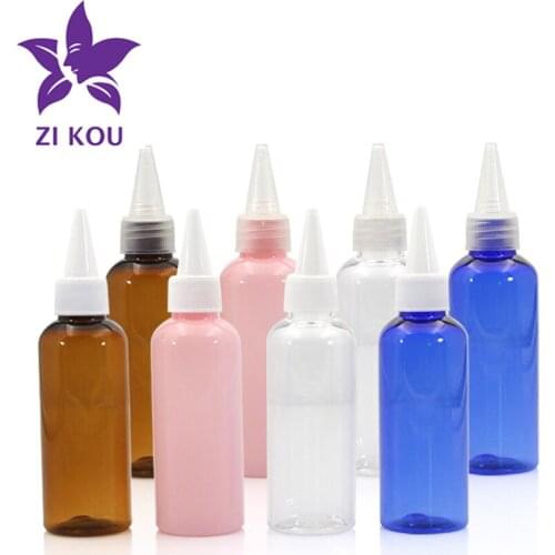 10pcs 50ml Transparent Plastic White/Clear Nozzle Mouth Lid Lotion Container Yorker Cap Free Shipping Refillable Travel Bottles