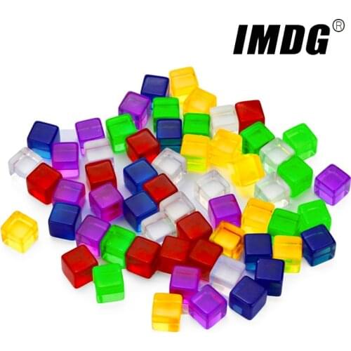10Pcs/Pack 16mm Transparent Acrylic Blank Dice Cubes #16 Square Corner Teaching Props Mathematical Game Accessories