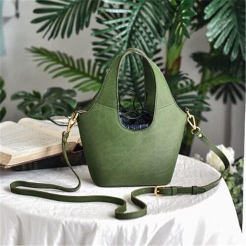 Casual handmade luxury first layer cowhide womens handbag fashion design natural genuine leather party shoulder messenger bag