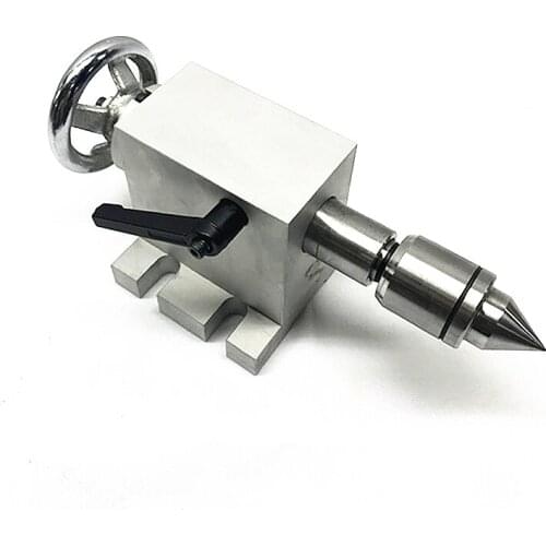 DIY CNC A Axis Activity tailstock 80MM 3-jaw chuck Center height 65MM For cnc router
