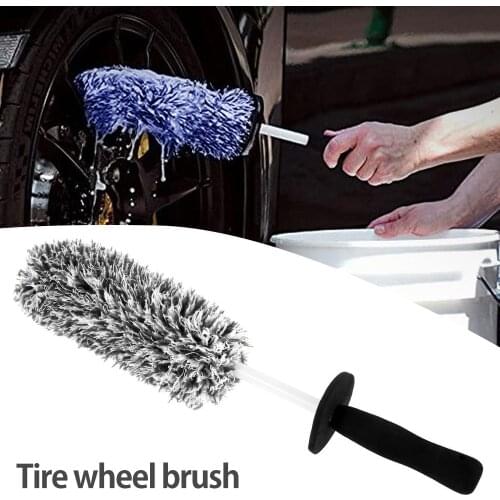 Car Wheel Tire Rim Detailing Cleaning Brush Universal Auto Tire Washing Tools Soft Bristle Cleaner Non Scratch Car Care Brush