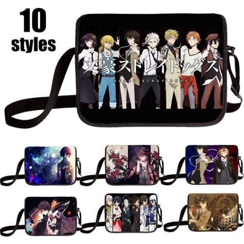 Bungo Stray Dog Women Crossbody Bag Canvas School Bags Dazai Osamu Chuya Nakahara Cosplay Messenger Bag Anime Shoulder Bags