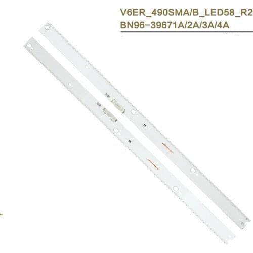 New 2 PCS LED backlight strip for Samsung UE49KU6670U UE49KU6500 UE49MU6500 BN96-39674A 39673A 39671A 39672A BN96-39880A 39882A