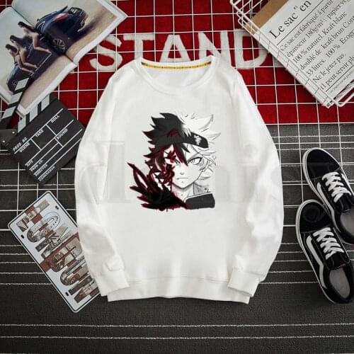 Black Clover Asta Japanese Anime Manga Men Hoodies Sweatshirt Print Trend Mens Clothes Hip-Hop Male Crewneck Hoodies