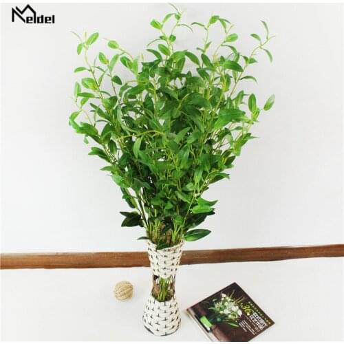 Green Artificial Holly Leaves Silk Long Stem Fake Plants for Home Store Wedding Jungle Party Decoration Faux Foliage