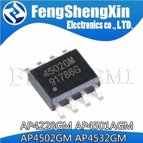 5PCS AP4501GM SOP-8 4501GM SOP8 AP4501 SOP N AND P-CHANNEL ENHANCEMENT MODE POWER MOSFET