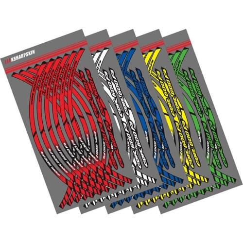 12 X Motorcycle Styling Wheel Hub Tire Reflective Sticker moto Car Decorative Stripe Decal For HONDA CBR600 F4 cbr600 f4