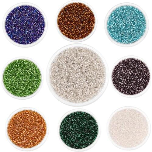 1800pcs/lot 2mm Hole 1mm Japanese Small Seed Beads Hexagon Czech Glass Loose Cyclinder Beads For DIY Jewelry Making Supplies