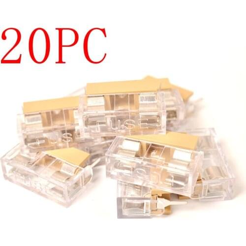 20PCS Panel Mount PCB Fuse Holder Case w Cover 5x20mm With Transparent Cover 5*20 Fuse Holder