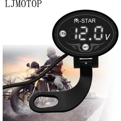 2019 Motorcycle Voltmeter Tester Led Display Voltage Meter For YAMAHA mxt850 niken gt XT1200Z yzf r1 r3 r25 r6 r125 Accessories