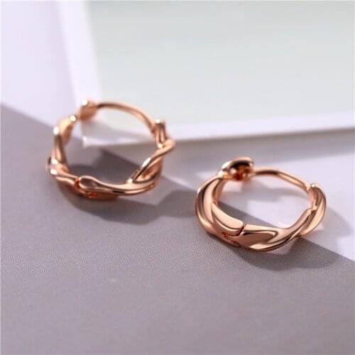2021 Trend Twisted Hoop Earrings For Women Teens Girls Korean Fashion Jewelry Party Wedding Daily Trendy Earrings Hoops