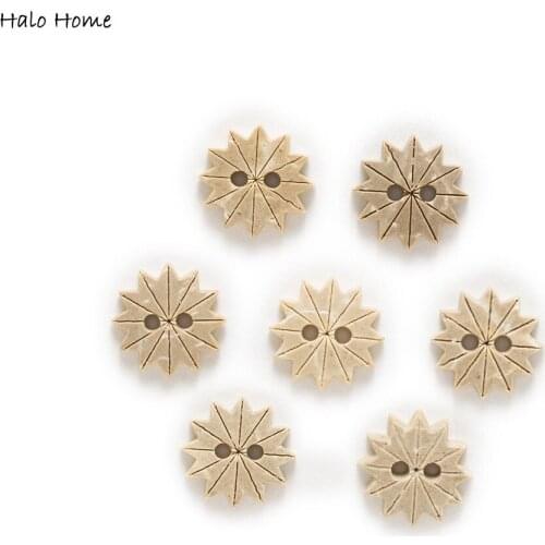 30pcs Star Coconut Buttons Decor Gift Sewing Scrapbooking Clothing Home Handwork Card Making DIY 12mm
