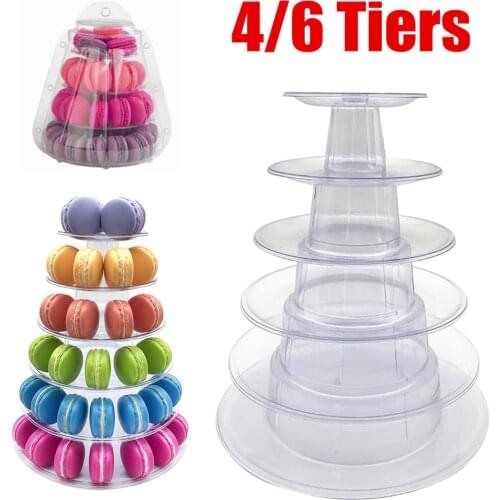 4/6 Tiers Cupcake Display Rack Holder Macarons Cake Display Tower Stand Birthday Party Wedding Decoration Tools