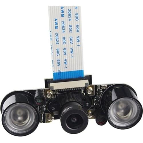5MP Raspberry Pi 4 Camera Focal Adjustable Night Vision Camera + IR Sensor Light for Raspberry Pi 4 Model B/3B+/3B/Zero