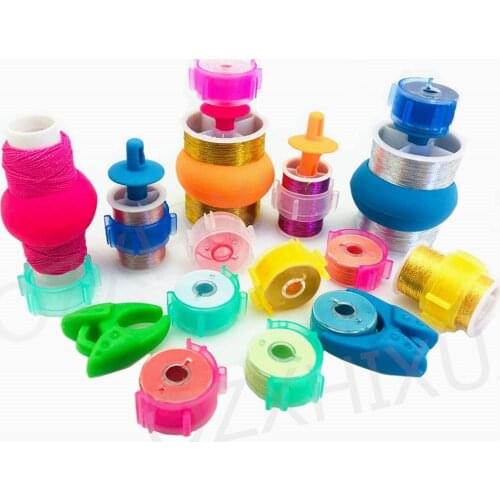 6 pieces Thread Spool Huggers Spool Savers Bobbin Holders Clamps Sewing Bobbin Small Clips Prevent Thread Tails from Unwinding
