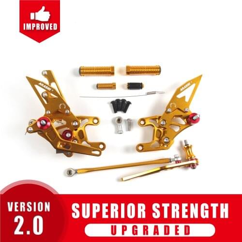 Arashi Adjustable Footrest Rearsets CBR1000RR 2008 - 2011 CNC For HONDA CBR1000 RR 2009 2010 11 10 09 08 1000RR Aluminum Gold