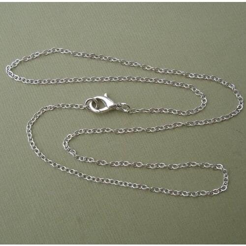 Free shipping!!!! Chain Ready To Wear Flat Oval Cable 2*1.5mm with lobster clasps 27"L