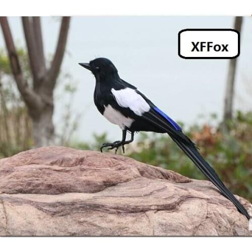 Big simulation Magpie bird model foam&furs real life Magpie bird doll gift about 45cm xf2130