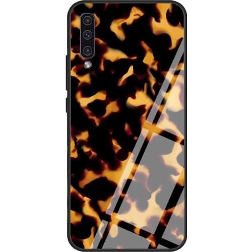 Tortoise Shell Tempered Glass Phone Case For Samsung A12 A32 A52 A72 A51 A71 A31 A40 A50 A70 A20e A21S