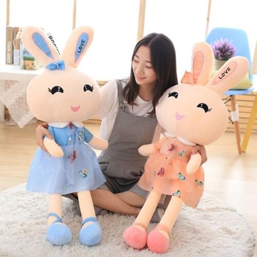 Flower Fairy Rabbit Baby Doll Cartoon Plush Toy Animal Doll Birthday Gift for children Soft Pillow Doll 110cm Big Size Toy