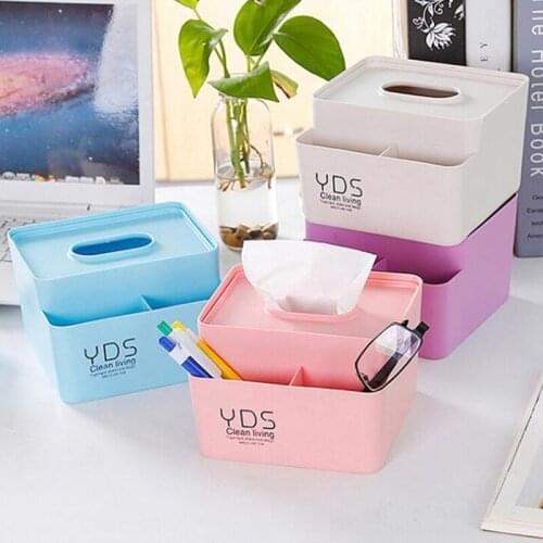 Home Kitchen Office Desktop Tissue Box Multifunctional Living Room Paper Rack Box Remote Control Storage Box