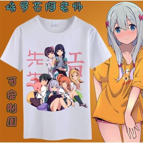 Eromannga Men Women Boy Girl Anime ACG T shirt Short Sleeve Clothes Izumi Sagiri Custom Photos Tee Shirt