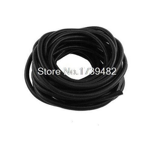 Flexible PVC 13mm Outer Dia Corrugated Tubing Conduit Tube Pipe 16M 52ft Long